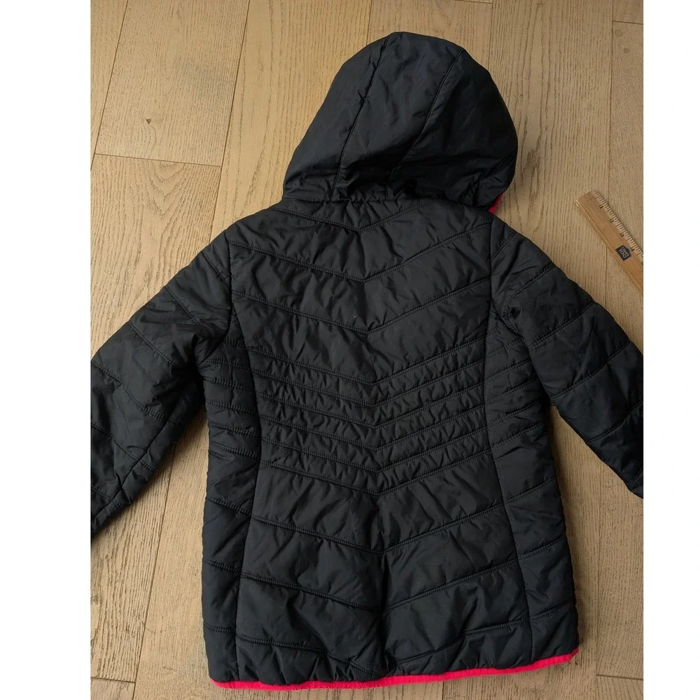 Under Armour‎ ColdGear Hooded Jacket Black Pink Youth YLG Girls Puffer